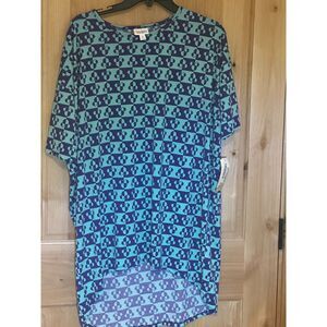 LulaRoe Disney Irma Top Teal and Purple Medium NWT